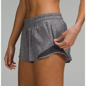 Lululemon 2.5 inch hotty hot short heather gray